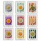 Stupell Industries Traditional Pasta Plates Cuisine 9pc Framed Giclee Set Design by Andreas Magnusson